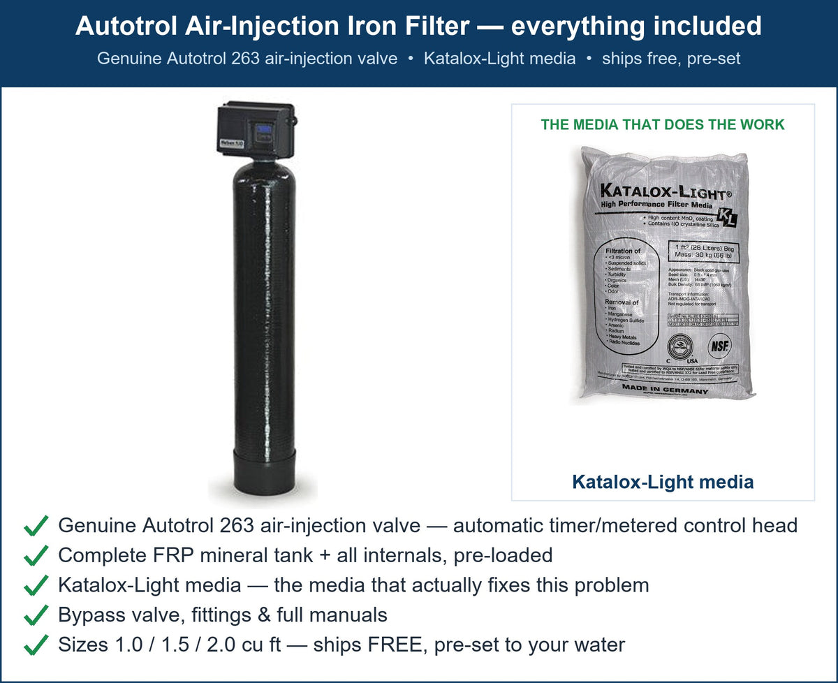 Autotrol Black Manganese Stains Filter