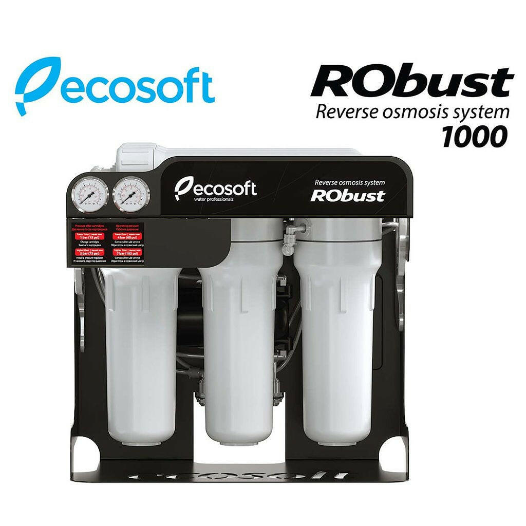 Ecosoft RObust 300 GPD Reverse Osmosis System Water Softener Plus