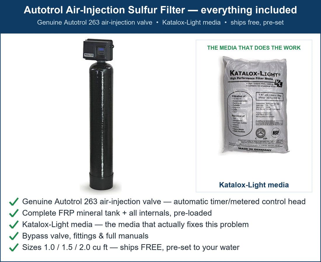 Autotrol Rotten-Egg Sulfur Smell Filter