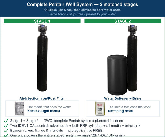 Pentair Well Rust + Hardness System