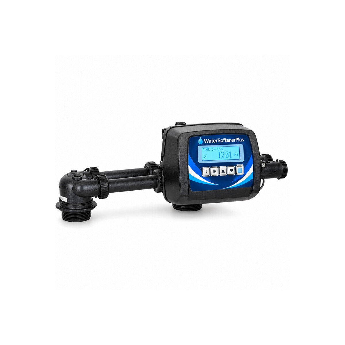 1-inch Nelsen Water Twin Control Valve — NWS-10MTA-0.0, Nelsen Water 1" Twin Control Valve, VTT1NUDME-NW — complete product with WSP control face, white background